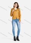 Wholesale Women's Casual Lapel Long Sleeve Zipper Slim Fit PU Leather Jacket With Zipper Pockets - Liuhuamall