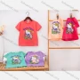 Wholesale Girl's Casual Cartoon Print Round Neck Short Sleeve Modal Cotton Tee preview