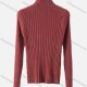 Wholesale Women's Casual High Neck Long Sleeve Ribbed Slim Fit Knit Sweater 8804# Brick Red Clothing Wholesale Market Liuhua