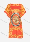 Wholesale Women's African Butterfly Sleeve Boat Neck Baroque & Floral Print Plus Size Midi Dress With Belt - Liuhuamall