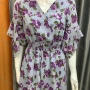 Wholesale Women's V-neck Petal Sleeve Shirred Waist Floral Print Short Dress AL0478# preview