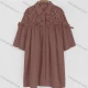 Wholesale Women's Guipure Lace Ruffle Trim Drawstring Embroidery Blouse 48# Clothing Wholesale Market Liuhua