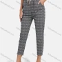Wholesale Women's Casual Plaid Print Drawstring Cropped Pants preview