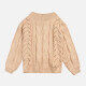 Women's Winter Slanted Shoulder Cable Knit Long Sleeve Comfy Sweater Khaki Clothing Wholesale Market -LIUHUA