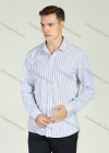 Wholesale Men's Business Long Sleeve Button Down Striped Shirt - Liuhuamall
