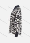Wholesale Woman's Fashion Mock Neck Bishop Sleeve Tiger Print Pullover Sweater   - Liuhuamall