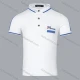 Wholesale Boys Casual Letter Chevron Print Striped Trim Short Sleeve Polo Shirt White Clothing Wholesale Market Liuhua