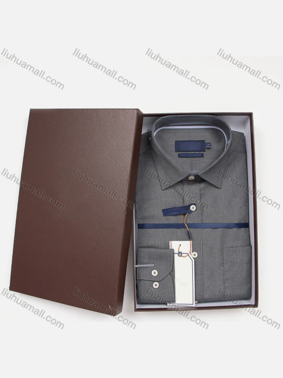 Wholesale Men's Slim Fit Long Sleeve Button Down Collared Plain Shirts DB220401-4#