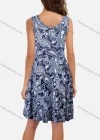 Wholesale Women's Casual Scoop Neck Sleeveless Side Pocket Floral Print Short Tank Dress - Liuhuamall