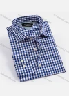 Wholesale Men's Collared Long Sleeve Button Down Gingham Casual Shirt - Liuhuamall