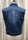 Wholesale Women's Round Neck Sleeveless Buttons Flap Pockets Casual Denim Shirt - Liuhuamall