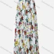 Wholesale Women's Boho Elastic Waist Floral Print Pleated Maxi Skirt White Guangzhou Clothing Wholesale Market & Suppliers -LIUHUAMALL