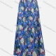 Wholesale Women's Boho Elastic Waist Floral Print Pleated Maxi Skirt Blue Guangzhou Clothing Wholesale Market & Suppliers -LIUHUAMALL