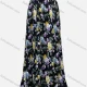 Wholesale Women's Boho Elastic Waist Floral Print Pleated Maxi Skirt Black Guangzhou Clothing Wholesale Market & Suppliers -LIUHUAMALL