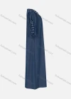 Wholesale Women's Casual Crew Neck Short Sleeve Hollow Out Embroidered Pearl Denim Dress - Liuhuamall