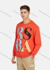 Wholesale Men's Casual Crew Neck Long Sleeve Letter Print Pullover Sweatshirts - Liuhuamall