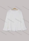 Wholesale Women's Causal Round Neck Long Sleeve Plain Knit Sweater - Liuhuamall