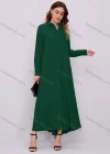 Wholesale Women's Casual Plain Collared Button Down Long Sleeve Maxi Shirt Dress - Liuhuamall