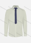 Wholesale Men's Business Plain Long Sleeve Shirt Woth Tie - Liuhuamall