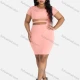Wholesale Women's Sexy Clubwear Round Neck Short Sleeve Cutout Rings Bodycon Plain Dress 74# Clothing Wholesale Market Liuhua