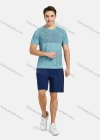 Wholesale Men's Athletic Short Sleeve Crew Neck Striped T-Shirt - Liuhuamall