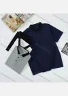 Wholesale Men's Casual Plain Contrast Color Short Sleeve Polo Shirt - Liuhuamall