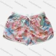Wholesale Women's Vacation Contrast Floral Print Drawstring Beach Shorts 3# Clothing Wholesale Market Liuhua
