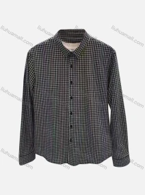 Wholesale Men's Casual Plaid Print Long Sleeve Shirt, LIUHUA CLOTHING WHOLESALE