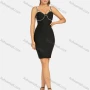 Wholesale Women's Sexy Bodycon Plain High Waist Zip Back Pearl Decor Short Cami Dress preview