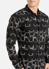 Wholesale Men's Casual Long Sleeve Geometric Print Button Down Shirt - Liuhuamall