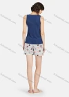 Wholesale Women's Letter Heart Print Round Neck Tank Tops & Shorts 2 Piece Lounge Pajamas Set A18# - Liuhuamall