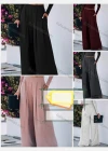Wholesale Women's Casual Plain Slim Fit Elastic Waist Flare Leg Pants - Liuhuamall