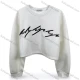 Wholesale Women's Cropped Sweatshirt w/ Artistic Handwritten Graphic, Soft Comfortable Fabric - Perfect for Retailers White Clothing Wholesale Market Liuhua