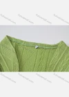 Wholesale Women's Casual Plain Halter Long Sleeve Crop Tops S186221H# - Liuhuamall