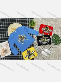 Wholesale Boy's Comfy Crew Neck Long Sleeve Graphic Letter T-Shirt, LIUHUA CLOTHING WHOLESALE