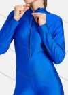 Wholesale Women's Sporty High Stretchy Mock Neck Zipper Jumpsuit - Liuhuamall