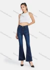 Wholesale Women's Casual High Waist Ankle Length Flared Leg Jean - Liuhuamall