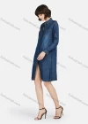 Wholesale Women's Casual Shirt Collar Double Flap Pocket Wash Shirt Dress - Liuhuamall