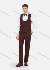 Wholesale Men's Formal Lapel Plain Pockets Blazer & Vest & Pant 3 Pieces Suit Sets - Liuhuamall