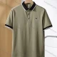 Wholesale Men's Casual Plain Embroidery Contrast Short Sleeve Polo Shirt E95096# Green Clothing Wholesale Market Liuhua