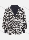 Wholesale Woman's Fashion Mock Neck Bishop Sleeve Tiger Print Pullover Sweater   - Liuhuamall