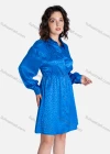 Wholesale Women's Casual Leopard Print Button Down Long Sleeve Short Shirt Dress V2201# - Liuhuamall
