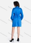 Wholesale Women's Casual Leopard Print Button Down Long Sleeve Short Shirt Dress V2201# - Liuhuamall