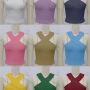 Wholesale Women's Causal Halter Sleeveless Plain Knit Top preview
