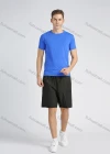 Wholesale Men's Sporty Crew Neck Short Sleeve Plain Quick-dry Breathable Athletic T-shirt - Liuhuamall