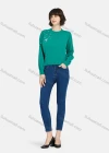 Wholesale Women's Casual Plain Round Neck Pearl Decor Long Sleeve Sweater - Liuhuamall