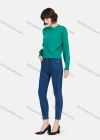 Wholesale Women's Casual Plain Round Neck Pearl Decor Long Sleeve Sweater - Liuhuamall