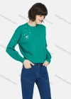 Wholesale Women's Casual Plain Round Neck Pearl Decor Long Sleeve Sweater - Liuhuamall