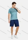 Wholesale Men's Athletic Short Sleeve Crew Neck Striped T-Shirt - Liuhuamall