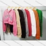 Wholesale Women's Casual Hooded Zipper Colorblock Letter Crop Hoodies preview